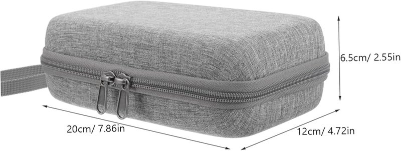 Mini Portable Makeup Suitcase Travel Cosmetic Organizer Case Lightweight Toiletry Bag Gray - Image 2